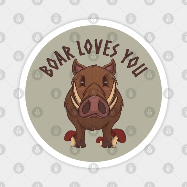 Valheim Boar Loves You Magnet by Artistic Imp